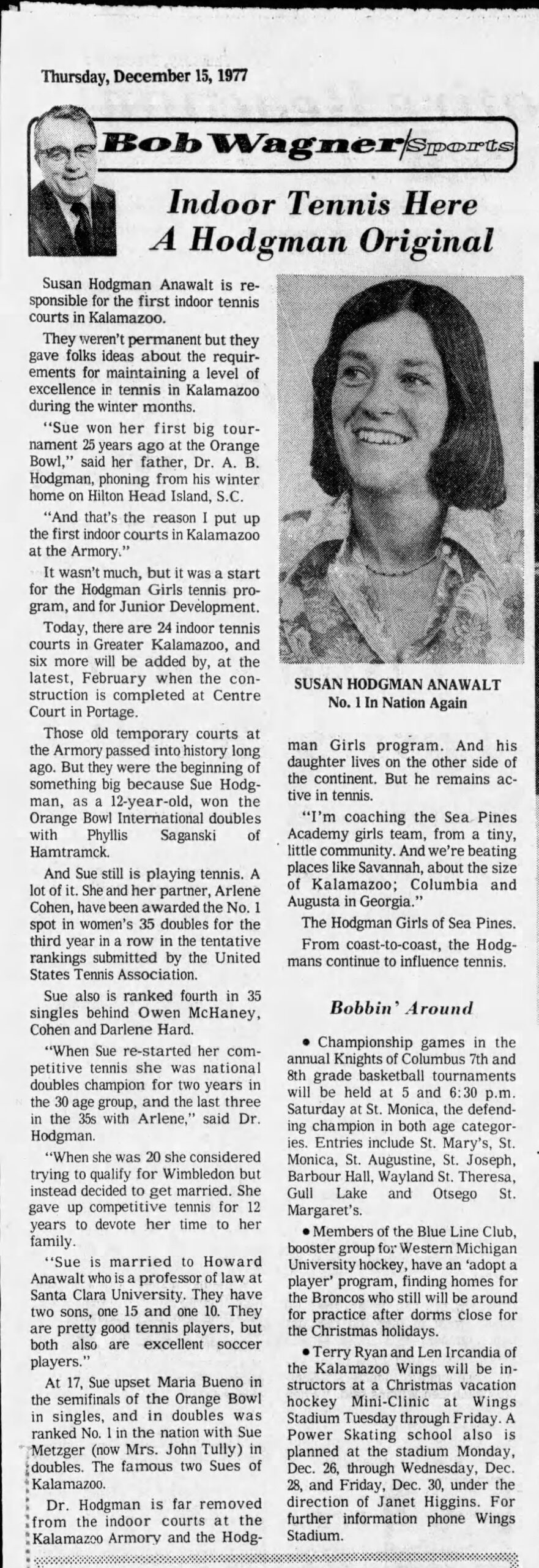 Indoor Tennis Here a Hodgman Original