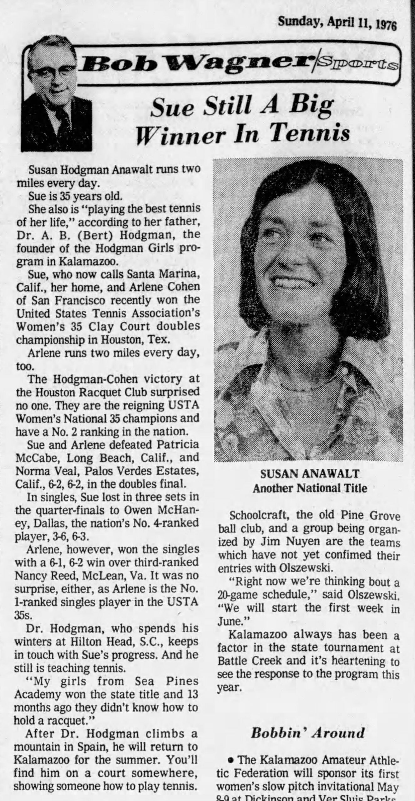 Sue Still A Big Winner In Tennis