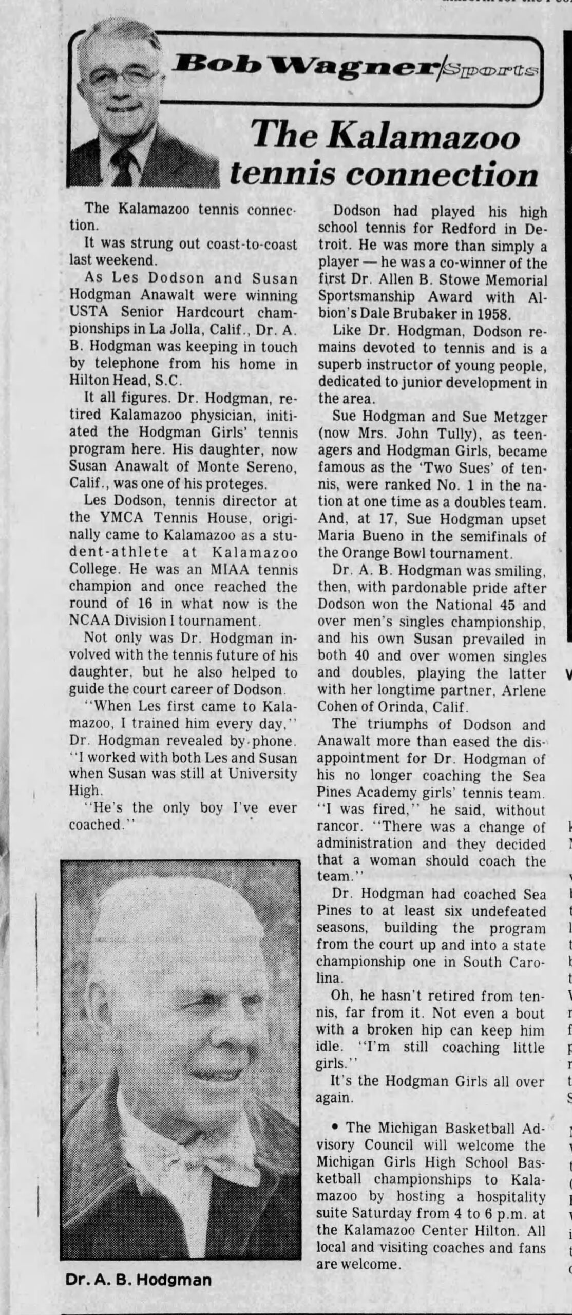 The Kalamazoo Tennis Connection